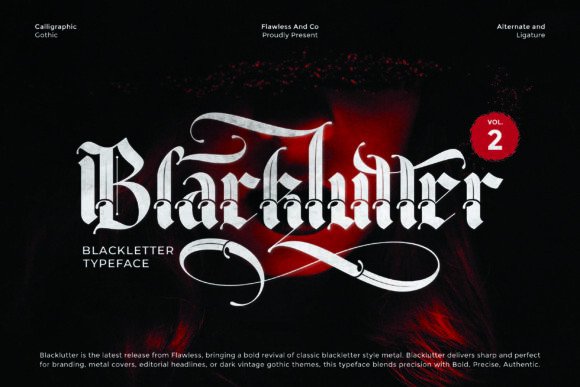 Blacklutter Vol2: A Modern Gothic Typeface for Bold Brands