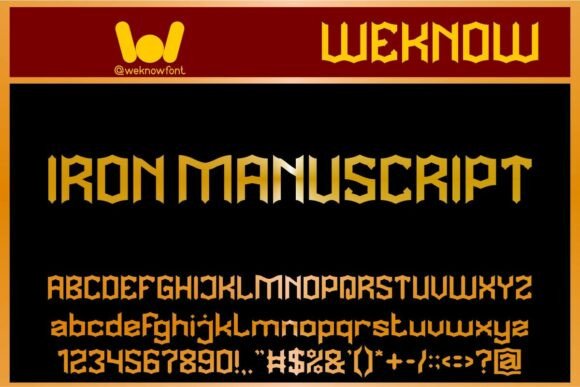 Iron Manuscript: A Modern Blackletter Font for Bold Design