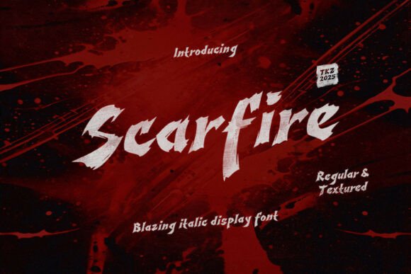 Scarfire: Unleashing Fierce, Flame-Kissed Typography