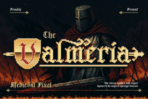 Valmeria: A Gothic Blackletter Font for Modern Pixel Art